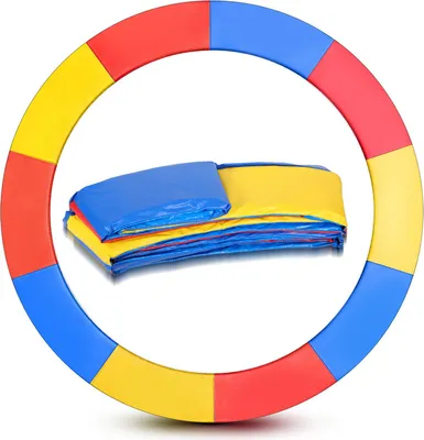 Produktbild von Yakimz Trampolin Randabdeckung Ø 305cm Bunt, Reißfest & UV-resistent, Ersatz Federabdeckung, Rahmenpolster, Schutzpolster für Gartentrampoline