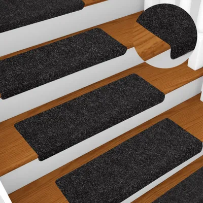 Immagine prodotto di vidaXL Tappetini autoadesivi 10 pezzi 65x21x4 cm Nero Bordo rettangolare