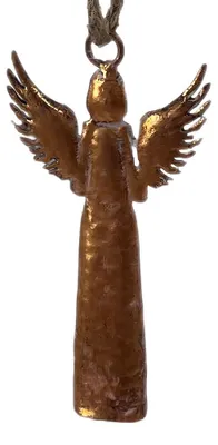 Produktbild von Clayre & Eef Weihnachtsanhänger Engel Braun Metall