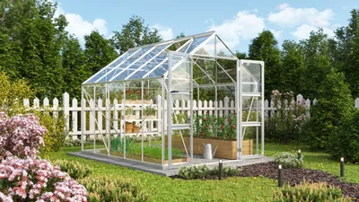 Produktbild von Vitavia Gewächshaus "Domus 8300" aluminium 8,3 m² 3 mm ESG