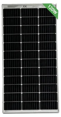 Zdjęcie produktu dla Panel solarny, monokrystaliczny, wysoka wydajność, 1 sztuka, moc 120W