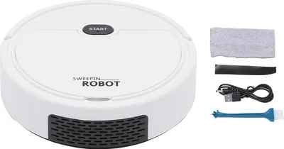 Obrázek produktu pro Robotický vysavač na podlahy Robot vysavač a mopovací robot 30min provozu (bílý)