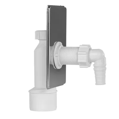 Produktbild von Unterputz Geräte Siphon Waschmaschine Waschgeräte Waschküche Wandabfluss 50 mm einfach Edelstahl