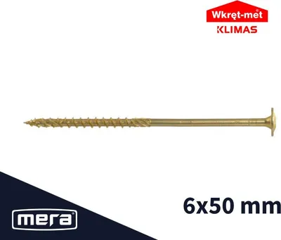 Produktbild von Wkręt-met Zimmermannsschrauben für Holz mit Scheibenkopf 6x50 100 Stk.