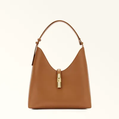 Produktbild von Damenhandtasche, Umhängetasche, Modell Lumina Chic, aus echtem, gerüschtem Leder, elegant und vielseitig