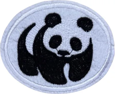 Produktbild von Pandabär-Emblem-Aufnäher zum Aufbügeln