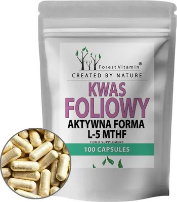 Immagine prodotto di Acido folico 600 mcg 100 capsule - Folato L-5-MTHF - Gravidanza - Forest Vitamin