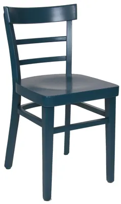 Produktbild von Küchenstuhl Laura – Bunter Holzstuhl aus Buche, lackiert & montiert, 7 Farben.Farbe:Ocean Blue