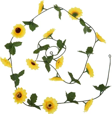 Produktbild von VBS Sonnenblumen Girlande, L 200 cm, Kunststoff / Textil