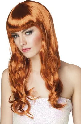 Image de Perruque cheveux longs cuivre pour femmes