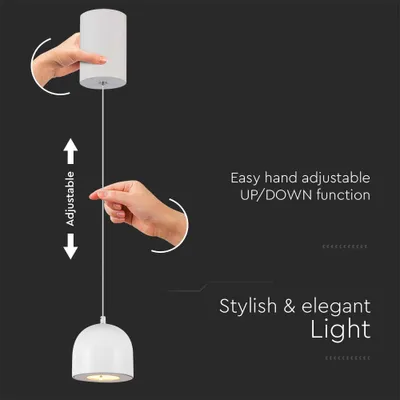 Obrázek produktu pro Závěsné svítidlo LED, šedé, výškově nastavitelné, dotykové H 160 cm