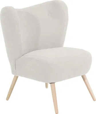 Produktbild von Sessel Kathy Bezug Veloursstoff Buche natur / creme 22643