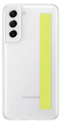Obrázok produktu pre Husa Capac Spate Slim cu Banda Alb SAMSUNG Galaxy S21 FE 5G