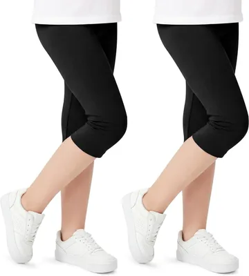 Produktbild von Capri Leggings Mädchen Größe 116-158, Baumwolle, elastisch, Sportleggings