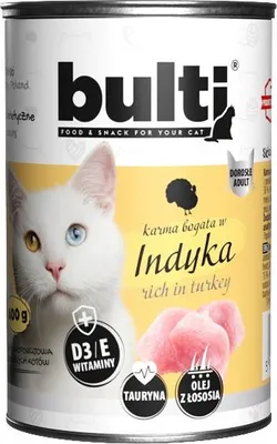 Image de Nourriture humide pour chats BULTI Luncheon Meat riche en dinde 400g