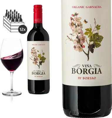 Produktbild von 12er Karton 2020  Campo de Borja Vina Borgia - Organico Bodegas Borsao - Rotwein