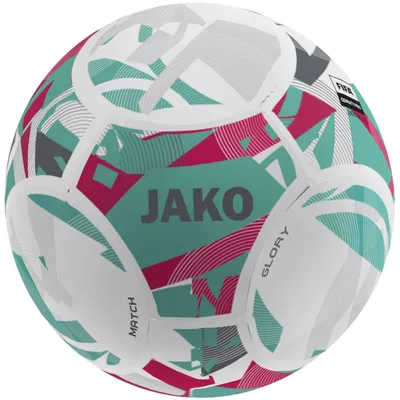 Obrázok produktu pre JAKO unisex lopta Glory, farba:biela/rubínovo červená/chladná sivá, veľkosť:5