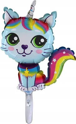 Immagine prodotto di Palloncino in foil gatto con corno unicorno Cathorn 35cm