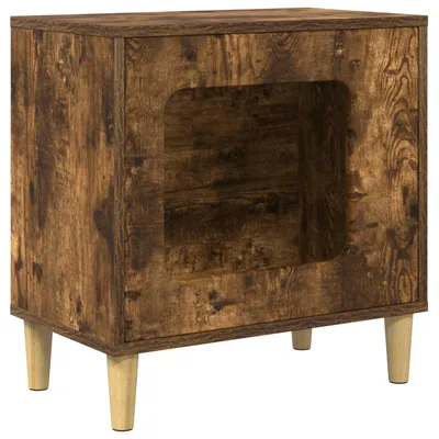 Immagine prodotto di vidaXL Casetta per gatti Rovere affumicato 51 x 30 x 52 cm Materiale a base di legno
