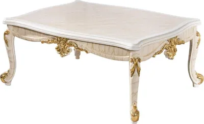 Produktbild von Casa Padrino Luxus Barock Couchtisch Beige / Weiß / Gold - Prunkvoller Wohnzimmertisch im Barockstil - Barockstil Wohnzimmer Möbel - Barock Möbel - Barock Einrichtung - Luxus Möbel im Barockstil