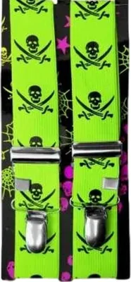Produktbild von Hosenträger mit Totenköpfen, Suspenders with Skulls,Tirantes con Calaveras