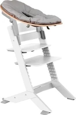 Produktbild von GEUTHER NALA Hochstuhl inkl. Newborn Set Weiß | Mitwachsend ab Geburt | Holz | Werkzeuglos | Bis 90 kg | DIN EN 14988:2017