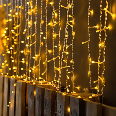 Obrázok produktu pre Yakimz LED rozprávkové svetlá Záclona Dekoratívne záclony s 500 LED 8 svetelných režimov USB rozprávkové svetlá pre Vianoce IP44 Teplá biela