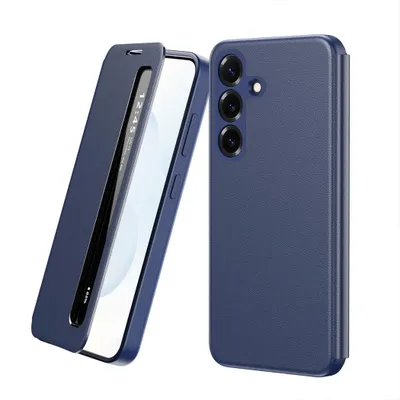 Immagine prodotto di Custodia per cellulare Smart View per Samsung Galaxy S26 Plus, custodia a libro in Pelle finta, blu