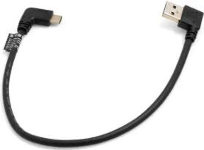 Produktbild von SYSTEM-S USB 3.1 Type C Stecker 90° gewinkelt zu USB A 3.0 90° Grad Rechter Winkel Stecker Kabel Datenkabel Ladekabel 30 cm