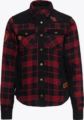 Image de Chemise pour femme Queen Kerosin Wild Ones Roses Adventure, noir/rouge, XS