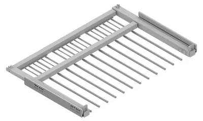 Hosenbügel für 12 Hosen, epoxidbeschichtet, silber