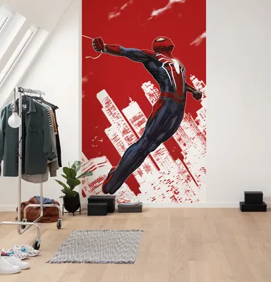 Produktbild von Komar Vlies Fototapete - Marvel Spider-Man Red Swing - Größe 150 x 250 cm