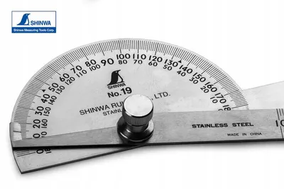 Produktbild von Shinwa Universal-Winkelmesser Edelstahl 0-180° 100 mm