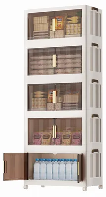 Imagen del producto de Gran caja de almacenamiento con tapa, 415 litros, apilable y plegable