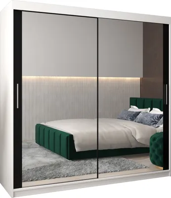 Produktbild von Kleiderschrank, Schiebetürenschrank Schlafzimmer, Schrank mit Spiegel TOKYO 3 200 cm