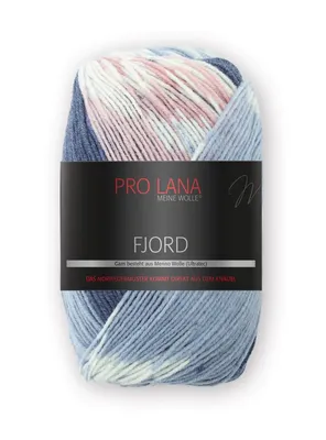 Produktbild von Pro Lana Fjord 100g 94 blau-altrosa-weiß