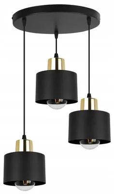 Produktbild von Moderne LED Pendelleuchte Schwarz mit Lampenschirm – Hängelampe / Deckenleuchte für Wohnzimmer und Esszimmer