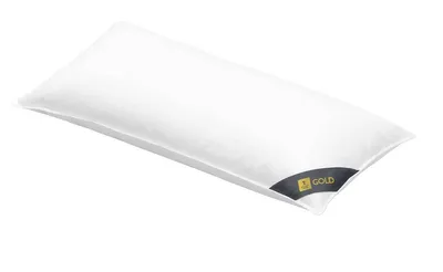 Produktbild von Spessarttraum Kissen Gold, 40x80cm, Füllung: 70 % Gänsefedern / 30 % Gänsedaunen, Bezug: 100 % Baumwolle