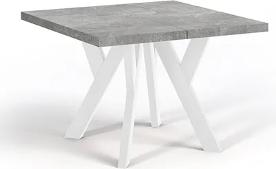Obrázek produktu pro Čtvercový rozkládací jídelní stůl, NERO, loftový styl, skandinávský, 90 / 190 cm, barva: Atelier Light / White