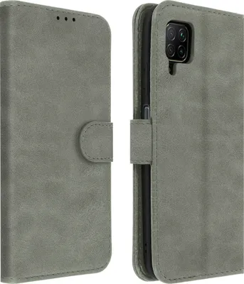 Image de Avizar, étui de protection en simili cuir pour Huawei P40 Lite, couleur grise
