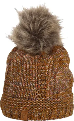 Produktbild von Faera Wintermütze warm gefüttert mit Kunstfell Bommel-Mütze Winter Damen Herren Braun