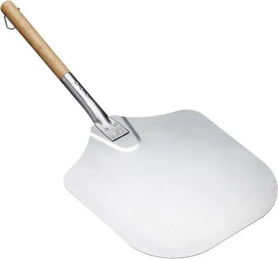 Obrázek produktu pro Škrabka na pizzu 60 x 305 cm, hliník a dřevo, šedá a hnědá