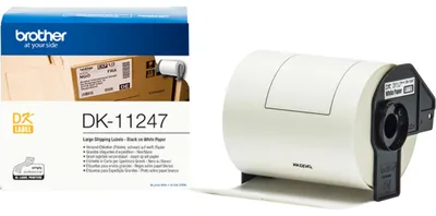 Image de Brother DK-11247 - Noir sur blanc - 103 x 164 mm 180 étiquette(s) (1 rouleau(x) de 180 étiquettes) - pour Brother QL-1050, QL-1060N, QL-1100