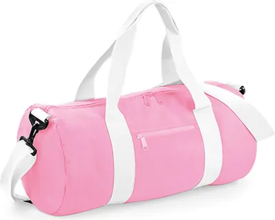 Image de BagBase BG140 | Original Barrel Bag / Travel bag | 50 x 25 x 25 cm - Couleur : Classic Pink/White - Taille : 50 x 25 x 25 cm