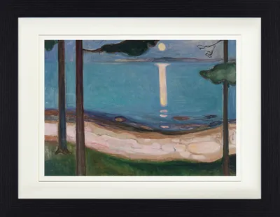 Produktbild von Edvard Munch Gerahmtes Bild Mit Edlem Passepartout | Wand-Bilder | Im Bilderrahmen - Mondlicht, 1895 (30 x 40 cm)