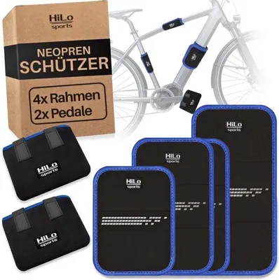 Image de Kit de protection pour vélo noir et bleu avec réflecteurs