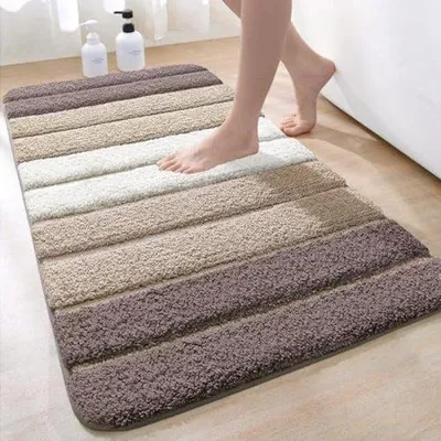 Produktbild von Antislip-Badmat, 60 x 110 cm, sehr wasserdampfable, maschinell waschbar, mikrofasertuch absorberend