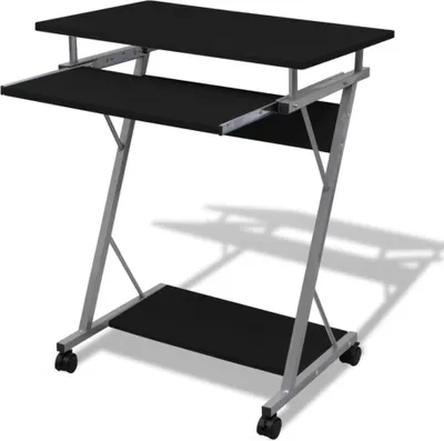Produktbild von Computertisch Computerwagen PC Tisch Bürotisch Laptop Rollen schwarz , Schreibtische Design 2024