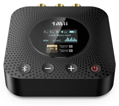 Obrázok produktu pre Bluetooth prijímač – Bluetooth 5.3 s RCA výstupmi a OLED displejom