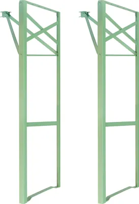 Produktbild von Natural Goods Berlin Möbelgestell BIERZELT, DIY Bierzeltgarnitur, klappbares Tischgestell, Bankgestell, Festzeltgarnitur, rostfrei, H100,5 x B43cm - Stehtisch, Pastellgrün, 2 Stück